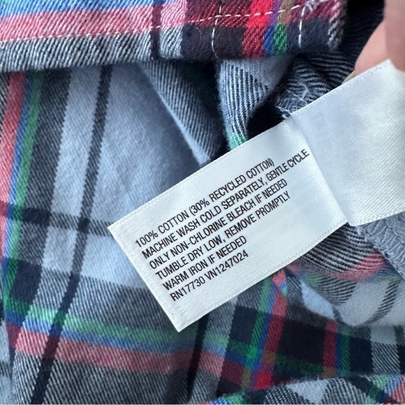 Target universal‎ thread Blue and Red Plaid flannel cotton Shirt size L NWT - Picture 6 of 6